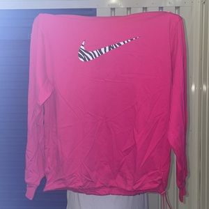 Pink Nike drawstring sweater BRAND NEW